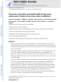 Cover page: Perceived Social Status and Mental Health Among Young Adolescents: Evidence From Census Data to Cellphones