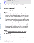 Cover page: Effects of dynamic loading on solute transport through the human cartilage endplate