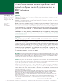 Cover page: Acute lower motor neuron syndrome and spinal cord gray matter hyperintensities in HIV infection.