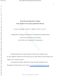 Cover page: Moving Beyond Implicit Bias Training: Policy Insights for Increasing Organizational Diversity