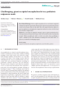 Cover page: Challenging, giant occipital encephalocele in a pediatric saipanese male.