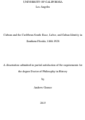 Cover page: Cubans and the Caribbean South: Race, Labor, and Cuban Identity in Southern Florida, 1868-1928