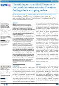 Cover page: Identifying sex-specific differences in the carotid revascularisation literature: findings from a scoping review