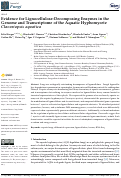 Cover page: Evidence for Lignocellulose-Decomposing Enzymes in the Genome and Transcriptome of the Aquatic Hyphomycete Clavariopsis aquatica