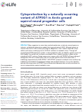 Cover page: Cytoprotection by a naturally occurring variant of ATP5G1 in Arctic ground squirrel neural progenitor cells