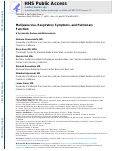 Cover page: Marijuana Use, Respiratory Symptoms, and Pulmonary Function: A Systematic Review and Meta-analysis.