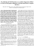 Cover page: Pre-whitening and Null Projection as an Artifact Suppression Method for Electrocorticography Stimulation in Bi-Directional Brain Computer Interfaces