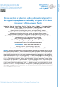 Cover page: Strong particle production and condensational growth in the upper troposphere sustained by biogenic VOCs from the canopy of the Amazon Basin