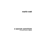 Cover page: O Sacrum Convivium for mixed chorus a cappella