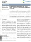 Cover page: Integrating social responsibility and diversity, equity, and inclusion into the graduate chemistry curriculum.