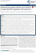 Cover page: Alcohol-dysregulated miR-30a and miR-934 in head and neck squamous cell carcinoma.