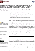 Cover page: Antibiotic Resistance Genes and Associated Phenotypes in Escherichia coli and Enterococcus from Cattle at Different Production Stages on a Dairy Farm in Central California