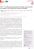 Cover page: CD4+ T Cell-Mimicking Nanoparticles Broadly Neutralize HIV-1 and Suppress Viral Replication through Autophagy