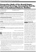 Cover page: Prospective Study of Pre-Gravid Sugar-Sweetened Beverage Consumption and the Risk of Gestational Diabetes Mellitus