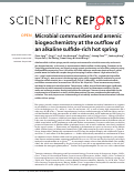 Cover page: Microbial communities and arsenic biogeochemistry at the outflow of an alkaline sulfide-rich hot spring