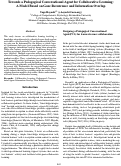 Cover page: Towards a Pedigogical Conversational Agent for Collaborative Learning: A Model Based on Gaze Recurrence and Information Overlap