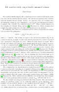 Cover page: Klt Varieties With Conjecturally Minimal Volume