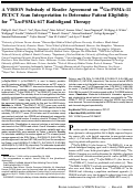 Cover page: A VISION Substudy of Reader Agreement on 68Ga-PSMA-11 PET/CT Scan Interpretation to Determine Patient Eligibility for 177Lu-PSMA-617 Radioligand Therapy.