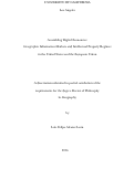 Cover page: Assembling Digital Economies: Geographic Information Markets and Intellectual Property Regimes in the United States and the European Union