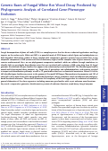 Cover page: Genetic Bases of Fungal White Rot Wood Decay Predicted by Phylogenomic Analysis of Correlated Gene-Phenotype Evolution