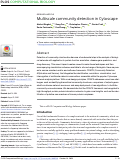 Cover page: Multiscale community detection in Cytoscape