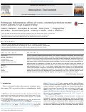 Cover page: Pulmonary inflammatory effects of source-oriented particulate matter from California's San Joaquin Valley