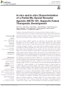 Cover page: In vivo and in vitro Characterization of a Partial Mu Opioid Receptor Agonist, NKTR-181, Supports Future Therapeutic Development