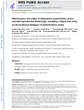 Cover page: Effectiveness and safety of intrauterine insemination vs. assisted reproductive technology: emulating a target trial using an observational database of administrative claims.