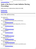 Cover page: Proceedings of the Davis Meeting on Cosmic Inflation