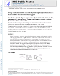 Cover page: Orally Available Soluble Epoxide Hydrolase/Phosphodiesterase 4 Dual Inhibitor Treats Inflammatory Pain