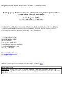 Cover page: Double jeopardy: Predictors of elevated lethality risk among intimate partner violence victims seen in emergency departments