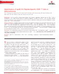 Cover page: Identification of apoB‐100 Peptide‐Specific CD8+ T Cells in Atherosclerosis