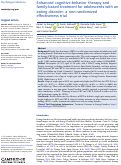 Cover page: Enhanced cognitive-behavior therapy and family-based treatment for adolescents with an eating disorder: a non-randomized effectiveness trial