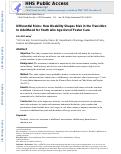 Cover page: Differential risks: How disability shapes risk in the transition to adulthood for youth who age out of foster care