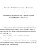 Cover page: The Unlikelihood Effect: When Knowing More Creates the Perception of Less