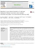 Cover page: Immediate versus deferred initiation of androgen deprivation therapy in prostate cancer patients with PSA-only relapse.