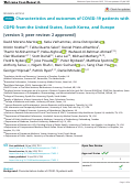 Cover page: Characteristics and outcomes of COVID-19 patients with COPD from the United States, South Korea, and Europe