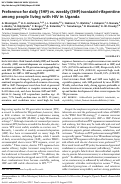 Cover page: Preference for daily (1HP) vs. weekly (3HP) isoniazid-rifapentine among people living with HIV in Uganda