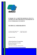 Cover page: Summary of a Computer Modeling Study to Understand the Performance Properties of Fully Permeable Pavements