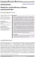 Cover page: Model‐free causal inference of binary experimental data