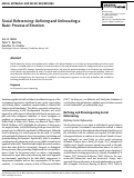 Cover page: Social Referencing: Defining and Delineating a Basic Process of Emotion