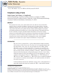 Cover page: Peripheral Coding of Taste