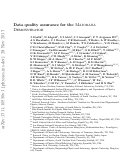 Cover page: Data quality assurance for the Majorana Demonstrator