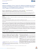 Cover page: National validation of the Centers for Medicare &amp; Medicaid Services strategy for identifying potential surgical-site infections following colon surgery and abdominal hysterectomy.