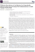 Cover page: Antibiotic Knockdown of Gut Bacteria Sex-Dependently Enhances Intravenous Fentanyl Self-Administration in Adult Sprague Dawley Rats