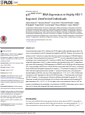 Cover page: p21WAF1/CIP1 RNA Expression in Highly HIV-1 Exposed, Uninfected Individuals