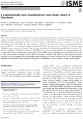 Cover page: A phylogenetically novel cyanobacterium most closely related to Gloeobacter.