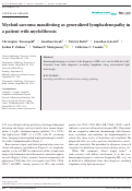 Cover page: Myeloid sarcoma manifesting as generalized lymphadenopathy in a patient with myelofibrosis.