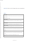 Cover page: Metrics as tools for bridging climate science and applications