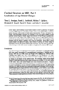 Cover page: Cerebral structure on MRI, Part I: Localization of age-related changes